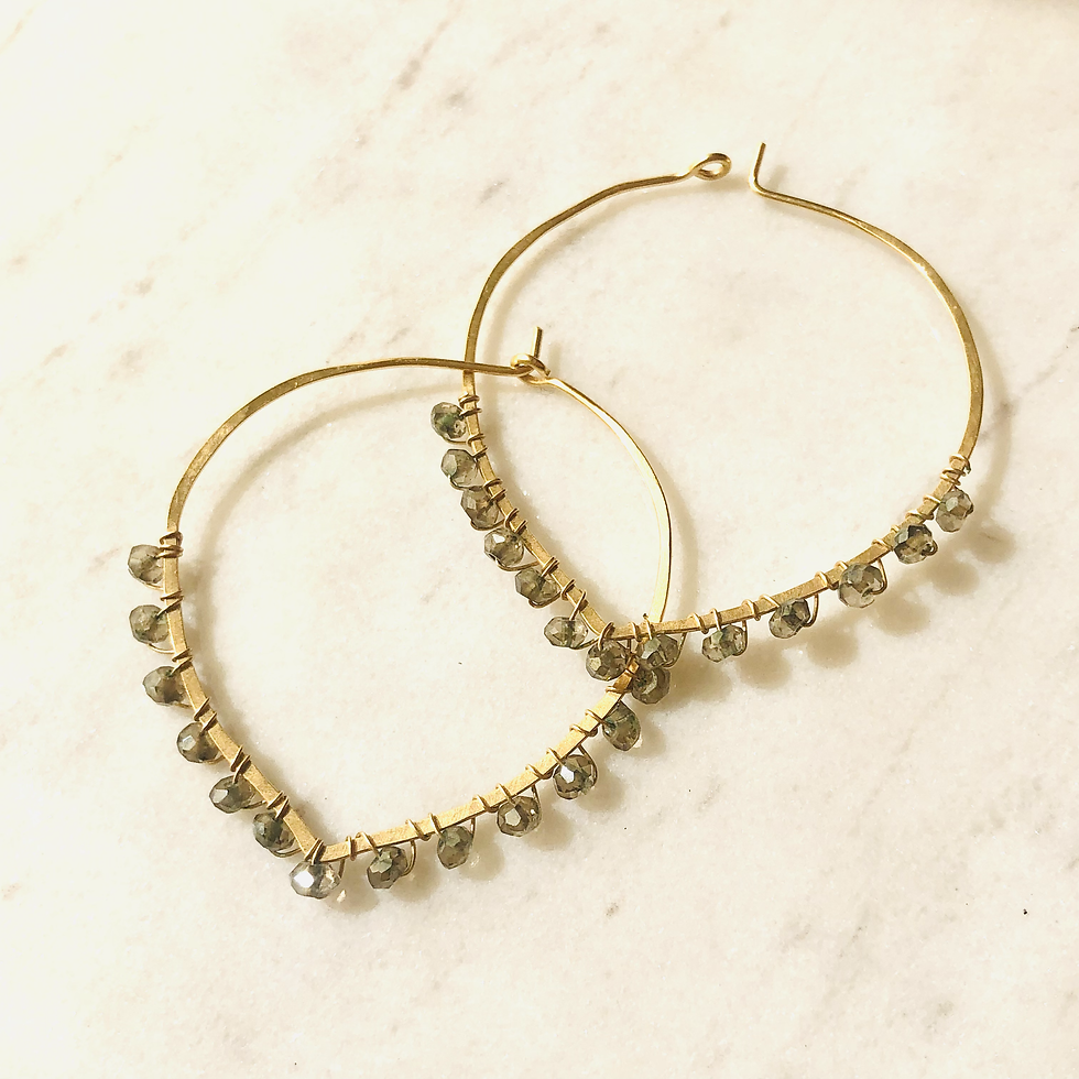 Thumbnail: Hammered Hoops 18k