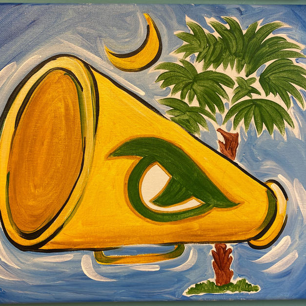 Cheer Megaphone Canvas