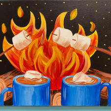 Marshmallow Campfire Canvas