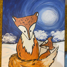 Foxes at Night