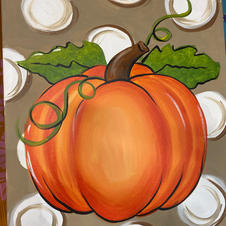 Pumpkin with Polk-a-Dots Canvas