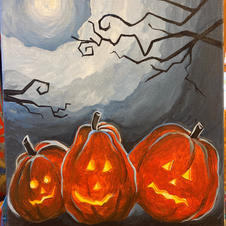 Glow Pumpkins Canvas