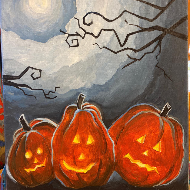 Glow Pumpkins Canvas