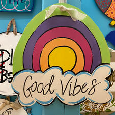 Good Vibes Wood Cutout