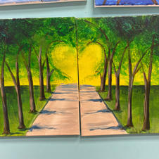 Trees with Heart Date Night Canvases