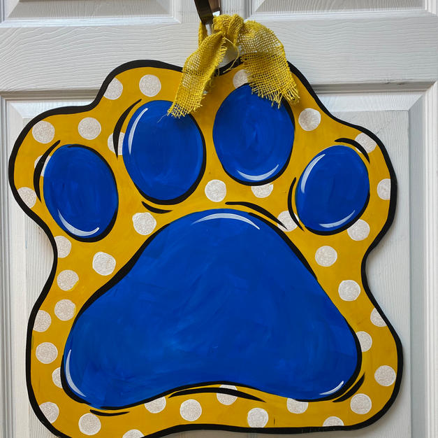 #126 Wildcat (or Panther!) Paw Wood Cutout
