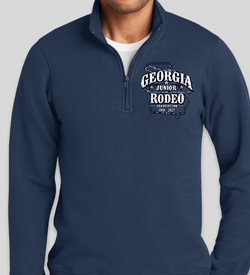 Quarter Zip-Barbwire, Navy