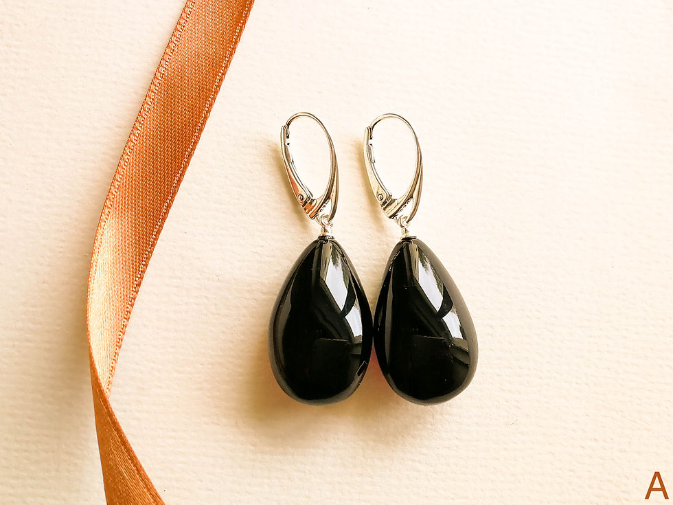Thumbnail: Royal cherry color natural amber large drop earrings