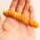 Thumbnail: Matt yellow color tablet shape amber beads everyday bracelet