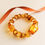 Thumbnail: Large cognac color rectangle center stone cubes bracelet