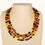 Thumbnail: Natural amber mix color very long beans necklace