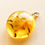 Thumbnail: Very large round shape natural amber yellow pendant with insects