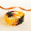 Thumbnail: Rainbow style natural amber baroque beads 3 strings every day bracelet