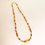 Thumbnail: Matt yellow natural amber delicate long necklace
