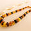 Thumbnail: Large mix color natural amber nuggets necklace