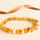 Thumbnail: Not heated caramel yellow/orange color genuine amber baroque bracelet