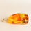 Thumbnail: Not heated natural Baltic amber cognac color unique drop pendant