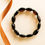 Thumbnail: Oval beads dark cherry color amber bracelet