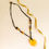 Thumbnail: Matt yellow natural amber large donut long necklace