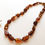 Thumbnail: Cognac color genuine amber natural shape beads everyday necklace