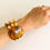 Thumbnail: Dark green and cognac beads natural amber bracelet with center stone
