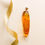Thumbnail: Tusk shape genuine amber pendant with insect in light yellow color