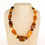 Thumbnail: Natural amber mix color various shapes beads composition necklace