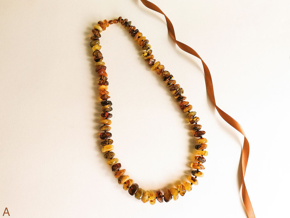 Natural amber brown and earth colors large raw style nuggets necklace