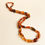 Thumbnail: Natural Baltic amber bright cognac color oval beads long necklace