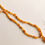 Thumbnail: Antique yellow natural amber necklace with rectangle pendant