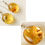 Thumbnail: Very small oval shape natural amber lemon color earrings with insects