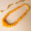 Thumbnail: Matt yellow color natural amber nuggets necklace