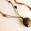 Thumbnail: Very large ~4cm natural amber deep cognac color pendant necklace