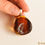 Thumbnail: Very dark cognac drop shape genuine amber pendant