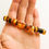 Thumbnail: Multicolor amber beans and chips everyday elastic bracelet