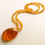 Thumbnail: Natural Baltic Amber necklace with a pendant in honey/ cognac color