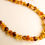 Thumbnail: Multicolor genuine amber natural cube shape beads necklace