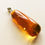 Thumbnail: Not heated natural Baltic amber cognac color unique drop pendant