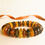 Thumbnail: Very large dark mix color amber tablets statement bracelet