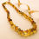 Thumbnail: Natural amber green baroque beads necklace