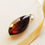 Thumbnail: Almond shape natural amber cherry ombre petite pendant