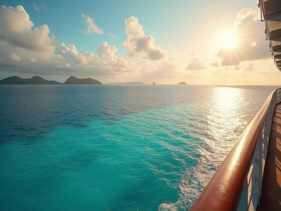 A-serene-view-from-the-deck-of-a-luxury-cruise-ship-overlooking-the-crystal-clear-Caribbea