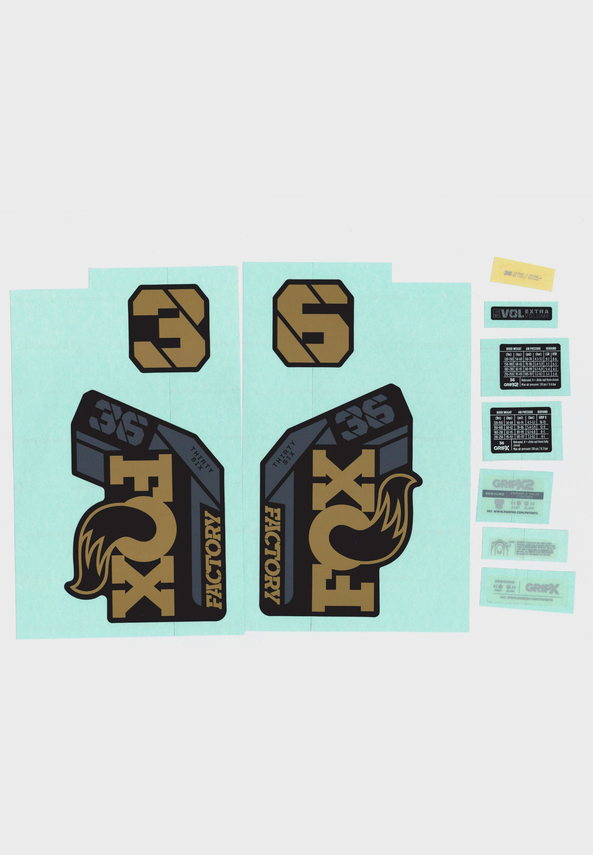 FOX Fork 36 Decal Kit 2025