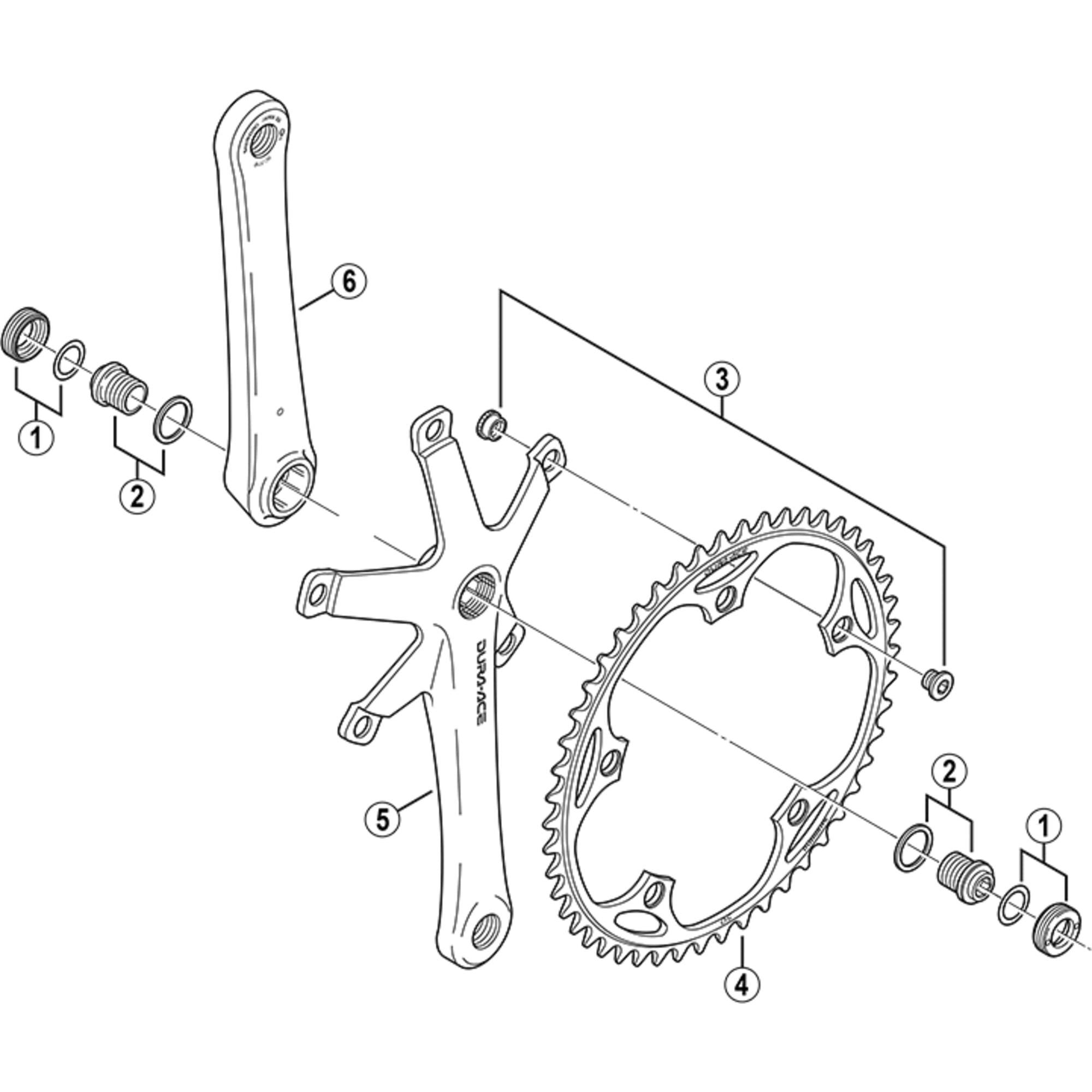 Shimano FC-7700 crank arm bolt and washer