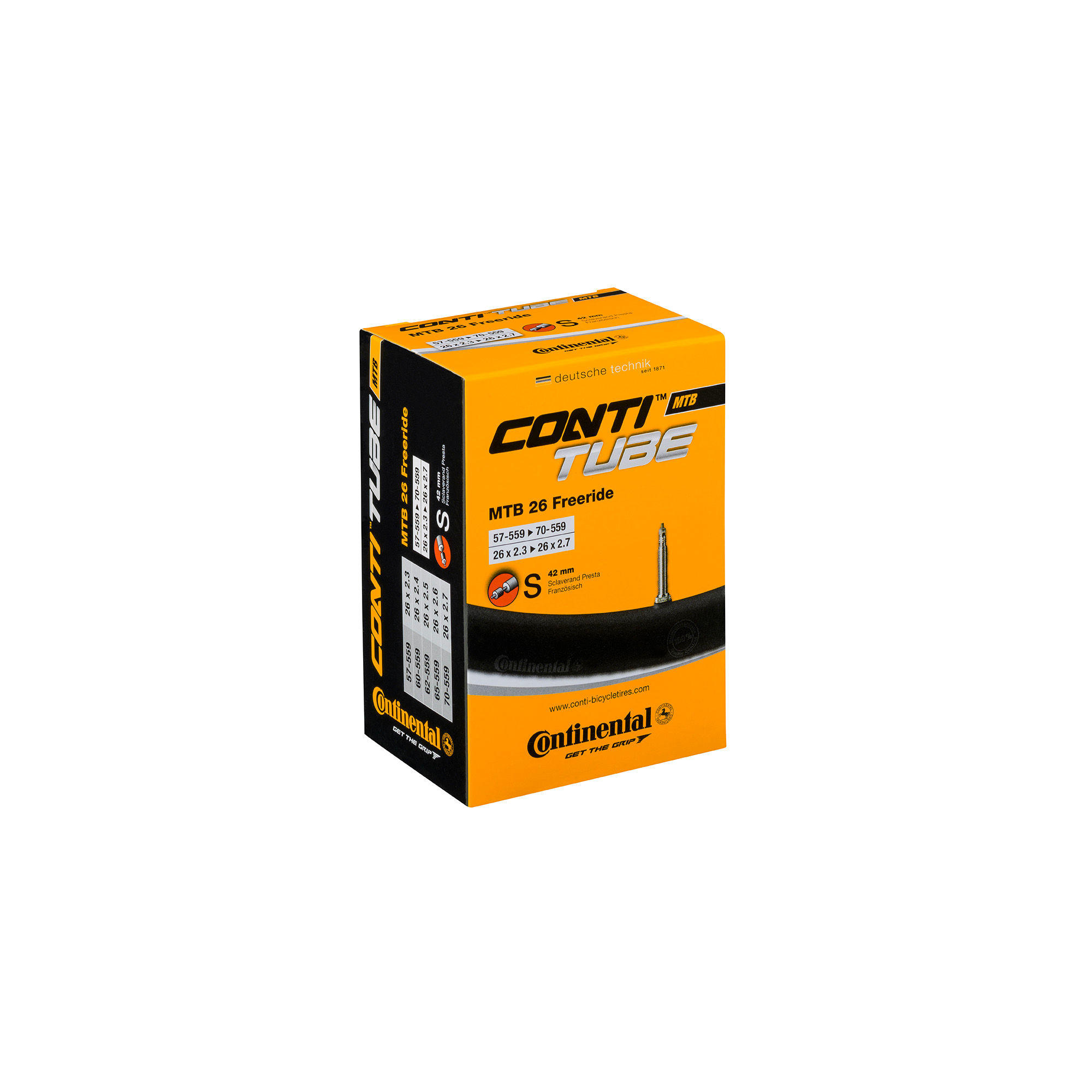 Continental MTB Tube Freeride - Presta 42mm Valve