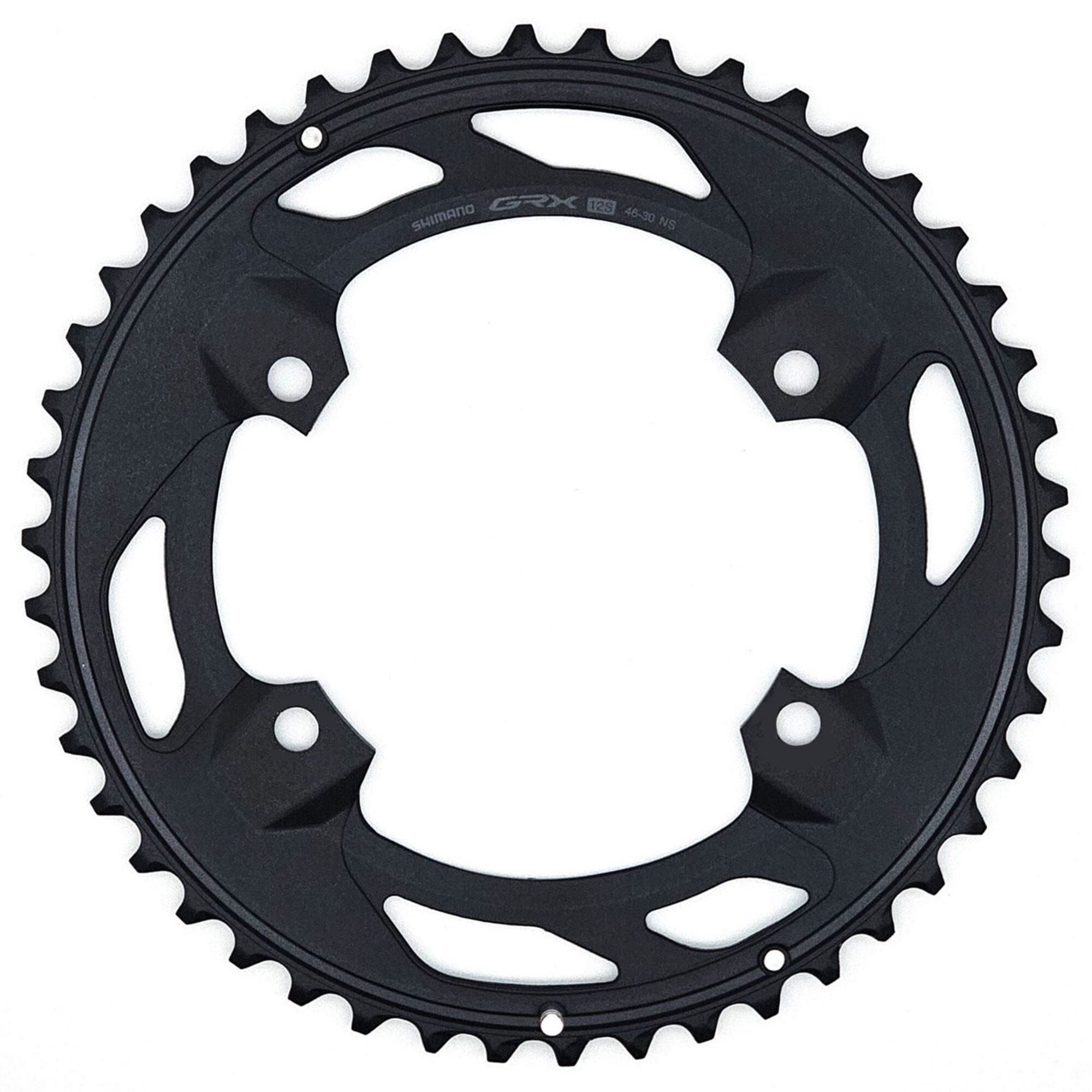 Shimano FC-RX610-2 GRX 12 speed double outer chainring 46T-NS, for 46-30T