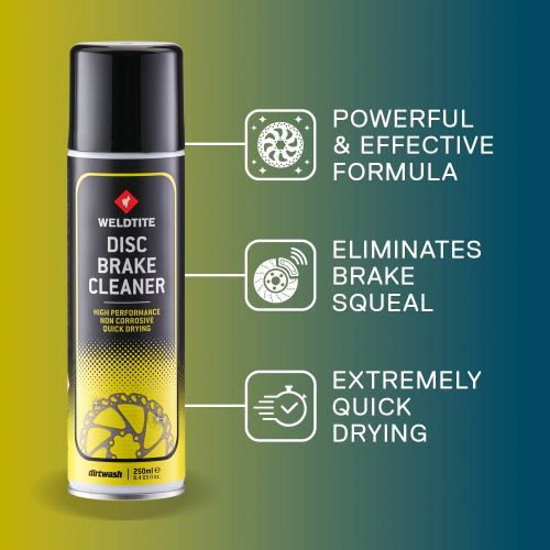 Thumbnail: Weldtite Dirtwash 250ml High Performance Bicycle Disc Brake Cleaner Spray