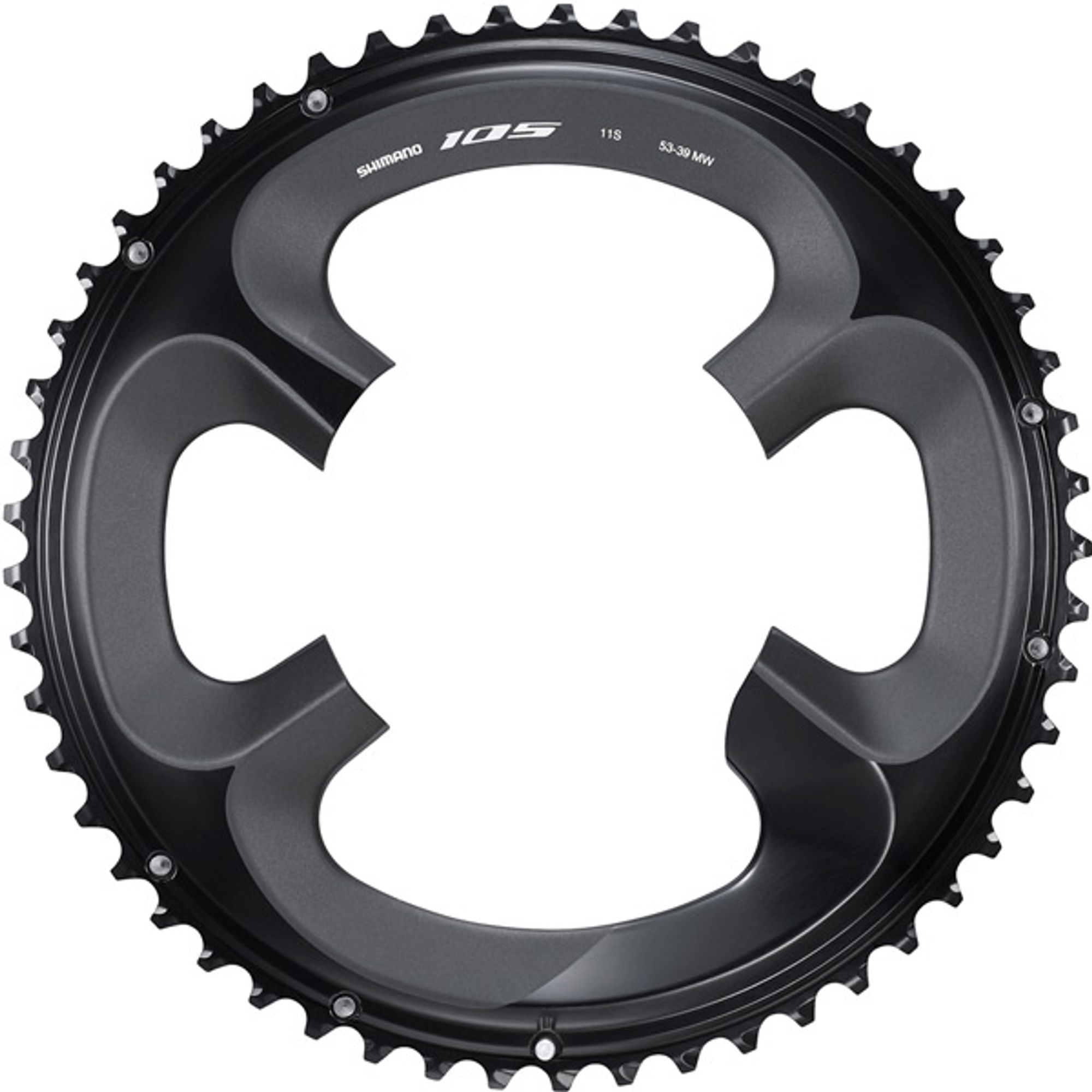Shimano FC-R7000 105 11 speed outer chainring, 53T-MW, black