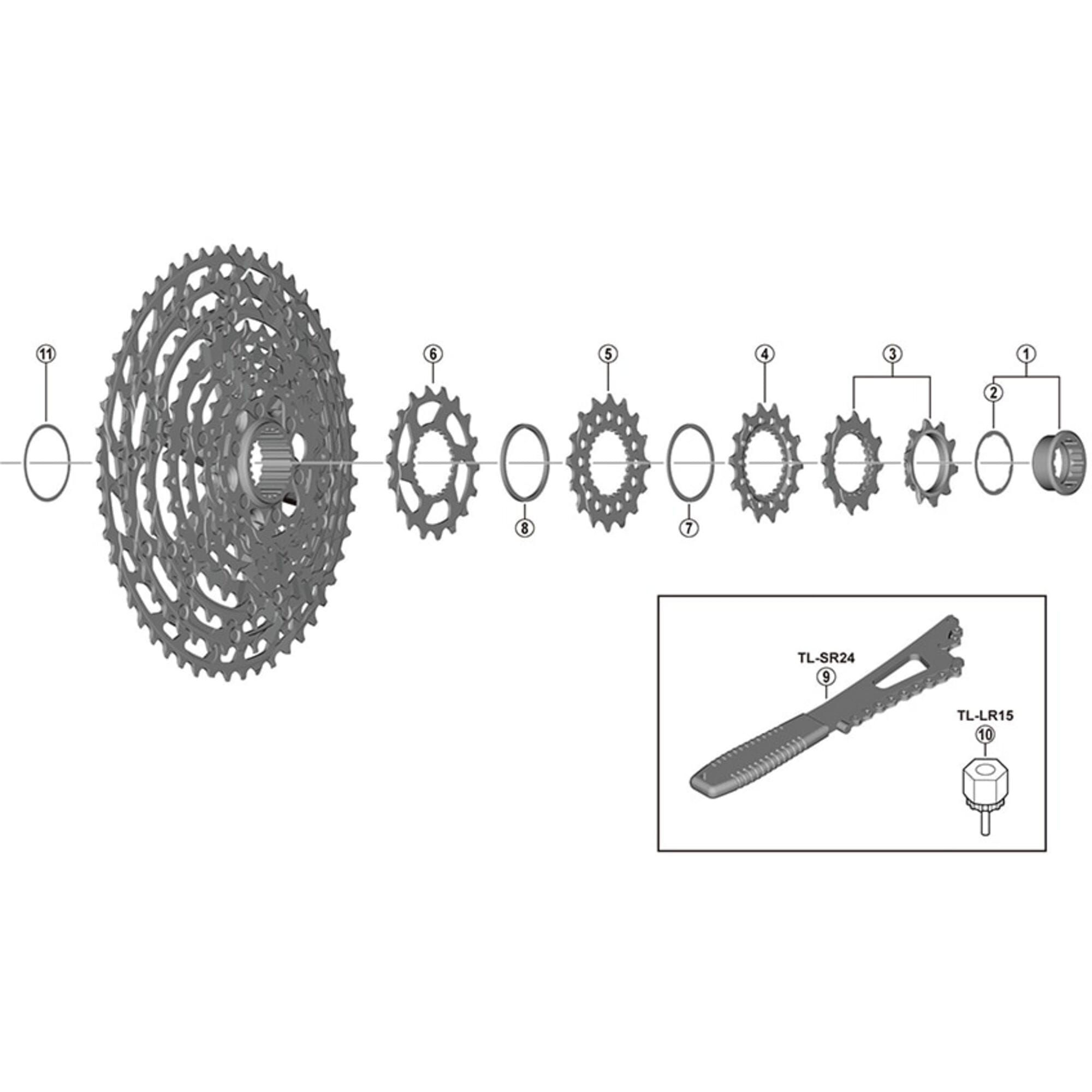 Shimano CS-M8100 sprocket wheel 18T F