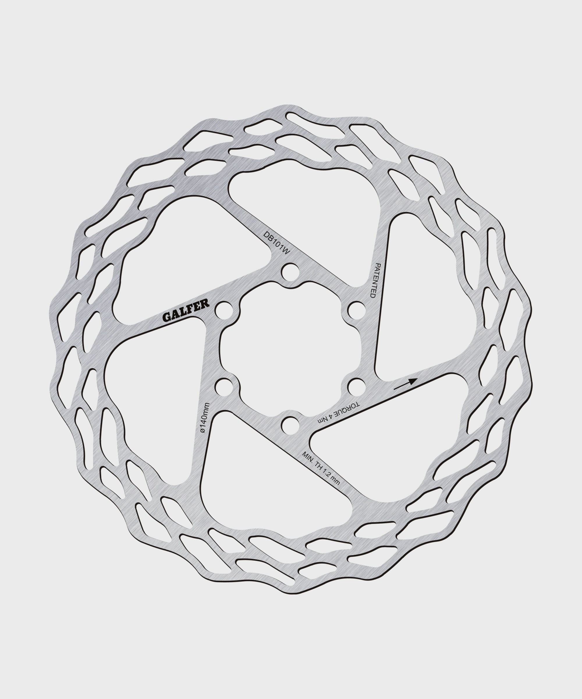 Galfer Wave Road Disc Rotor - 6 Bolt